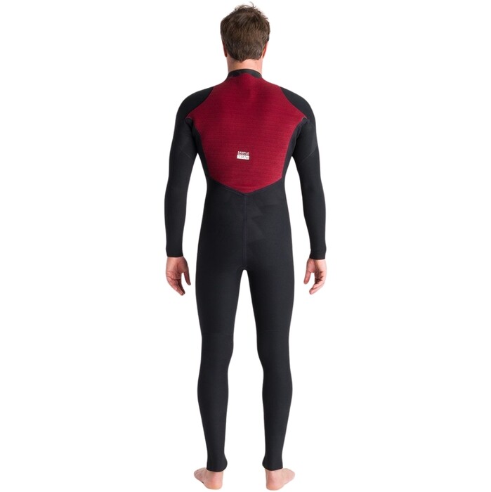 2024 C-Skins Hombres NuWave Session 5/4/3mm Chest Zip Neopreno C-NSE54MCZ - Black / Meteor X / Rust